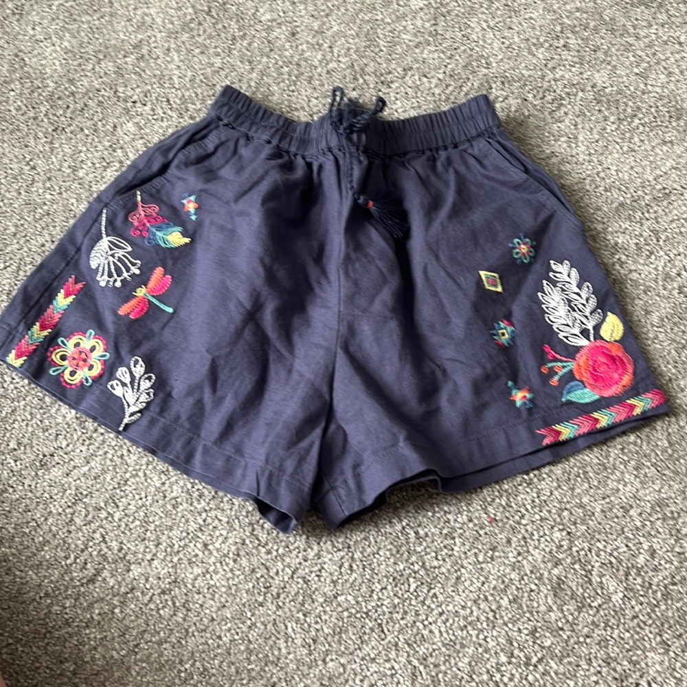 blue dressy shorts